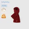 [Infrarrojo Lejano Antibacteriano] Bufanda Infantil Niños Otoño e Invierno Nueva Cálida Cortavientos Cubre Cuello Rojo Bufanda para Bebé Niñas
