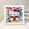 Animación de Dibujos Animados Nueva Pintura de Diamantes Kuromi DIY Juguetes de Pintura de Diamantes Hechos a Mano para Niños con Marco de Fotos Mesa Regalo