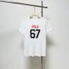 Camiseta de algodão estampada Ralph Lauren Polo transfronteiriça, envia em até 48 horas, 100% algodão, estilo unissex