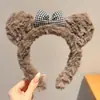 Diadema de Felpa de Gatito Lindo para Mujeres para Lavarse la Cara y Aplicar Mascarilla Facial, Accesorios para el Cabello de Dibujos Animados Coreanos Sin Pinzas para Orejas