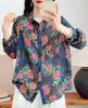 Cardigan de Ramio Puro con Estampado Digital para Mujer, Manga Larga, Talla Grande, Estilo Holgado y Delgado, Novedad Otoño 2026