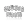 2024 Transfronteiriço Tendência Novo Hip Hop Grillz Banhado a Ouro Pedra de Diamante Pontual Dentes Hiphop Punk Halloween