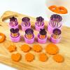 Fábrica PP mão aço inoxidável biscuit corte 12 peças conjunto cozinha corte flor ferramenta de modelagem de melão e legumes cortado cortador de flores