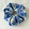 Novo Scrunchie Estampado Estilo College Outono e Inverno 2025 Feminino Alta Elasticidade Rabo de Cavalo Coque Prendedor de Cabelo Acessório de Cabelo
