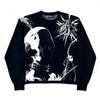 Suéter holgado estilo hip hop de otoño e invierno transfronterizo europeo y americano, prendas de punto exteriores, venta al por mayor