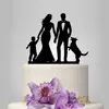 Tarjeta de Inserción para Pastel de Boda Familiar Cálida para Novios y Muñeco de Niño Pequeño Inserción para Pastel para Decoración de Pastel de Boda