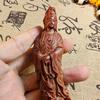Ornamentos de Madera de Agar Natural Tallados con Estrella Completa Bodhisattva Guanyin Decoraciones para el Hogar Sala de Estar Entrada Artesanías Grandes Regalos