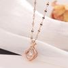 Colar de moda aço titânio não desbota Feminino Luxo leve design simples nicho senso de design Colar joia feminino versátil Alto senso