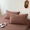 2026 Nuevo Modelo Funda de Almohada de Algodón Puro Teñido en Hilo Algodón Lavado Pieza Única