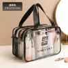 Bolsa de Tocador con Separación Seco y Húmedo de Doble Capa Portátil para Viaje Transparente Impermeable para Fitness Natación Baño Bolsa de Cosméticos Bolsa de Almacenamiento para Mujeres