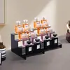 Soporte de Exhibición Negro Acrílico Transfronterizo al por Mayor Soporte de Exhibición de Caja Ciega Acrílica Soporte de Exhibición de Perfume de Múltiples Capas