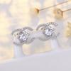 Argola de Prata S925 Coreia Dongdaemun Ouro 18K Pequeno Laço Pérola Brilhante Elegante Brincos para Mulheres