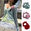 Anillo para el cabello con flor de rosa estilo ins, anillo para el intestino grueso, cuerda para el cabello, tres colores, diseño versátil de alta calidad, estilo dulce, elegantes accesorios para el cabello.