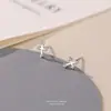Pendientes de Tachuela Mini Cruz de Moda para Mujer Plata de Ley S999 Moda Coreana Versátiles Pendientes de Plata Pura para Hombre Dropshipping