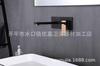 Kaiping Youjia Grifo Negro + Oro Rosa Oculto para Baño con Caja Empotrada Lavabo 190 Largo Grifo de Pared 31052