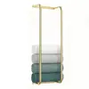Estante de Toallas Nuevo de Acero Inoxidable Transfronterizo Barra para Toallas Montada en la Pared Estante de Almacenamiento de Baño en la Pared Estante de Toallas de Baño