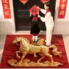 2026 Año del Caballo Alfombra de Piso de Terciopelo con Cristal Rojo Alfombra de Piso para Entrada de Año Nuevo Alfombrilla Antideslizante para Pies Alfombrilla Resistente a la Suciedad para Pies