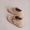 Nuevos Zapatos Birkenthal de Cuero para Aumentar la Altura de Interior Primavera 2025 Zapatos Retro de Piel de Vaca Planos Tostada Zapatos Casuales