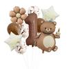 Set de Globos de Película de Aluminio de Oso de Pastel Mágico Números de 32 pulgadas Margarita Fiesta de Cumpleaños Infantil Accesorios para Fotos Dibujos Animados