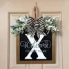 Yzm Cartas Inglesas Transfronterizas Decoración Personalizada para Puerta Principal Colgante para Puerta Accesorios Artesanías de Madera