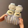 Novas luvas de esqui femininas para o inverno, com fleece e espessura adicionados, adequadas para ciclismo e motociclismo ao ar livre, à prova de vento, impermeáveis, resistentes ao frio e quentes