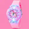 En Stock Venta al por mayor Reloj de Dibujos Animados de Unicornio Reloj Infantil Luminoso Brillo Flash Luz Estudiante de Primaria Reloj de Cuarzo Estilo Nuevo