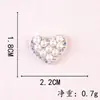 Adesivos de Strass em Formato de Coração Novo Estilo, Apliques de Strass Coração Pérola, Decorações DIY para Sapatos e Chapéus, Adesivos de Strass Pérola, Atacado do Fabricante