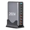 Carregador Multifuncional 4A4C Preto e Branco de Nitreto de Gálio Carregamento Rápido Pd Adaptador de Carregamento de Mesa Transfronteiriço