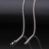 Corrente longa de 60 cm, corrente plana de cobra, corrente de cesta de flores, corrente redonda de cobra, colar de aço de titânio, pingente de corrente de clavícula, fabricantes de atacado