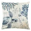 Funda de Almohada Súper Suave Estilo Nuevo Transfronteriza Estampado de Tortuga Marina Profunda y Caracola Adornos Festivos para Sofá Cojín Cojín