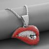 Joyería Hip-Hop Nueva Europea y Americana, Sexy Elegante, Labios Mordiéndose Hiphop, Collar, Accesorios Colgantes, Versátil Dropshipping