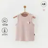 Camiseta de Verano de Algodón Puro Clase A Ropa de Bebé Chaleco sin Mangas para Bebé Top Calado con Apertura en el Hombro Camisa para Niños