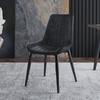 Silla de comedor para el hogar, nórdica, moderna, sencilla, ligera, de lujo, con respaldo suave, para escritorio y silla, de hierro, estilo celebridad de Internet, taburete informal de cuero para maquillaje