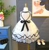 Vestido para Meninas com Costas Abertas e Bolinhas, Vestido de Princesa, Novo Estilo de Verão, Roupas Infantis de Comércio Exterior, Atacado, Idades 3-8