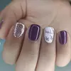 Colección Transfronteriza Nueva de Gran Venta de Arte para Uñas Fresco y Hermoso, Uñas Postizas de Estilo Francés Sencillo de Gama Alta con Flores Pequeñas en Forma de Corazón al por Mayor