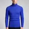 Suéteres de punto para hombre de otoño e invierno, prendas de punto para hombres de mediana edad y jóvenes, suéteres básicos de color liso modernos talla europea al por mayor