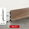 Zoclo de Aleación de Aluminio con Veta de Madera, Zoclo Metálico de Color Madera Natural Ultra Delgado de Doble Capa de 6 cm con Sistema de Clip, Sin Adhesivo