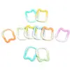 Llavero de Anillo con Orejas de Conejo Pintadas de Colores Aleación Cierre de Langosta de Resorte Hebilla de Puerta Cadena de Teléfono Móvil DIY Anillo Colgante Venta al por Mayor