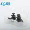 Tapones para los oídos de natación de tres capas, tapones de silicona impermeables para adultos y niños, tapones espirales universales para natación, juego de pinza para la nariz y tapones para buceo