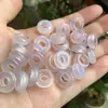 Ágata Natural Gelo Transparente Fivela da Paz Acessório de Pulseira DIY Calcedônia Branca Anel da Paz com Furo Grande Anel Redondo Atacado Estilo Chinês