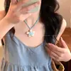¡Nos vemos en la playa!~ Collar de conchas con cuentas de dopamina, diseño único para niñas, cadena para la clavícula, accesorio estilo vacaciones de verano