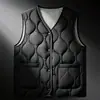 Chaleco Ligero de Algodón Estilo Nuevo 2026 para Mujer, Chaleco Corto sin Cuello Otoño e Invierno, Chaqueta Redonda Talla Grande