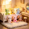 Juguete de comida miniatura simulada lindo gato accesorios de resina DIY pegamento de crema funda de teléfono pasador material de decoración kit