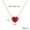 Collar con colgante de amor rojo con gotas de aceite, estilo transfronterizo, estilo retro, estilo INS, para mujer