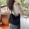 Bolso bandolera pequeño a rayas, moderno y versátil, de lona, estilo occidental, sencillo, de gran capacidad, para mujer, 2024
