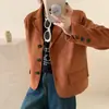 Foto real de roupas femininas coreanas de alta qualidade de Dongdaemun: Blazer niche vintage francês desgastado para o dia a dia em 3 cores