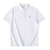 Camisa de Manga Corta de Verano para Hombre Casual de Negocios Diaria Más Fácil de Combinar Camiseta de Manga Corta Camisa Polo de Oso Bordado Color Sólido Cuello