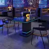 Mesa de Centro Luminosa Personalizada para KTV Bar, Novo Espelho Abissal Conjunto de Mesa Alta e Cadeiras para Sala de Festa Sala Privada Bar
