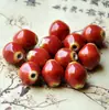 Jingdezhen cerámica joyería esmalte de flor cuentas de caracol rombo cuentas sueltas pulsera collar material tejido producción diy