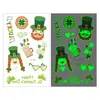 Fuente Transfronteriza Sombrero Verde Luminoso Cara de Trébol Día Irlandés Calcomanía Calcomanía de Tatuaje Día de San Patricio